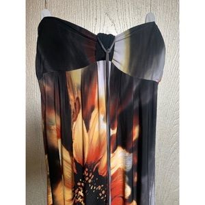 Sun Flower Strapless Maxi Dress